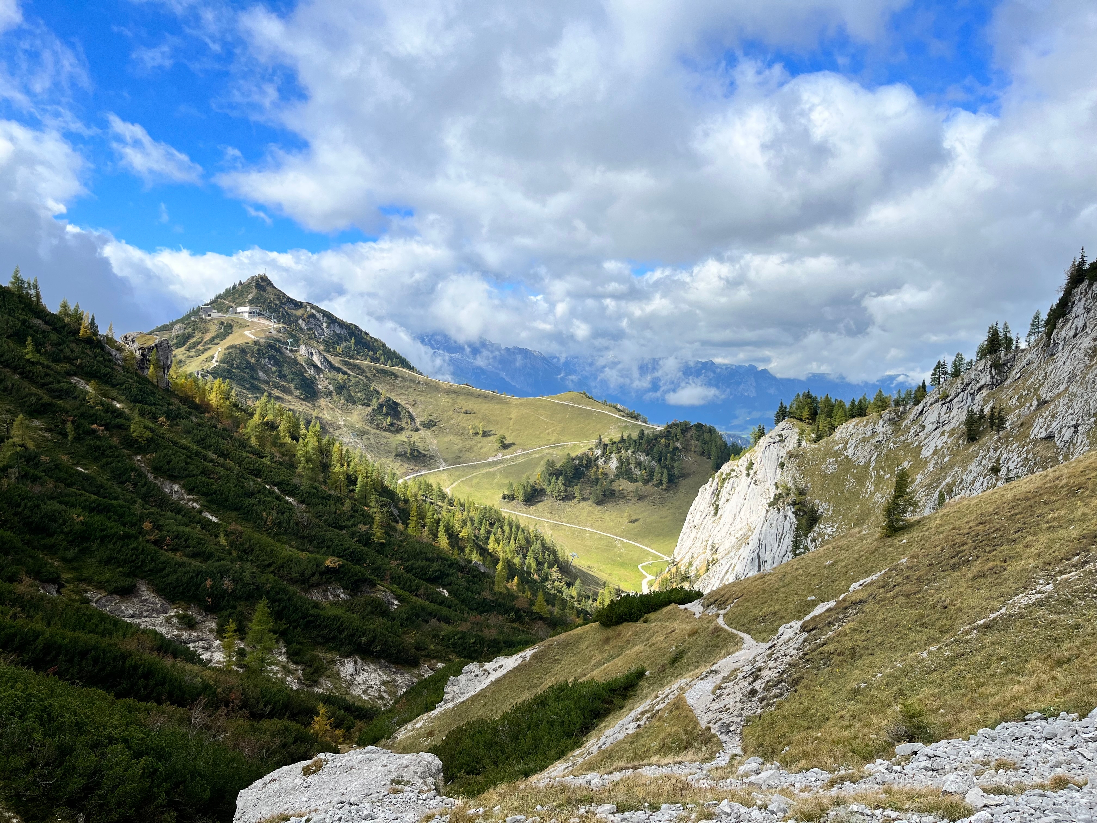 Looking back to the valley