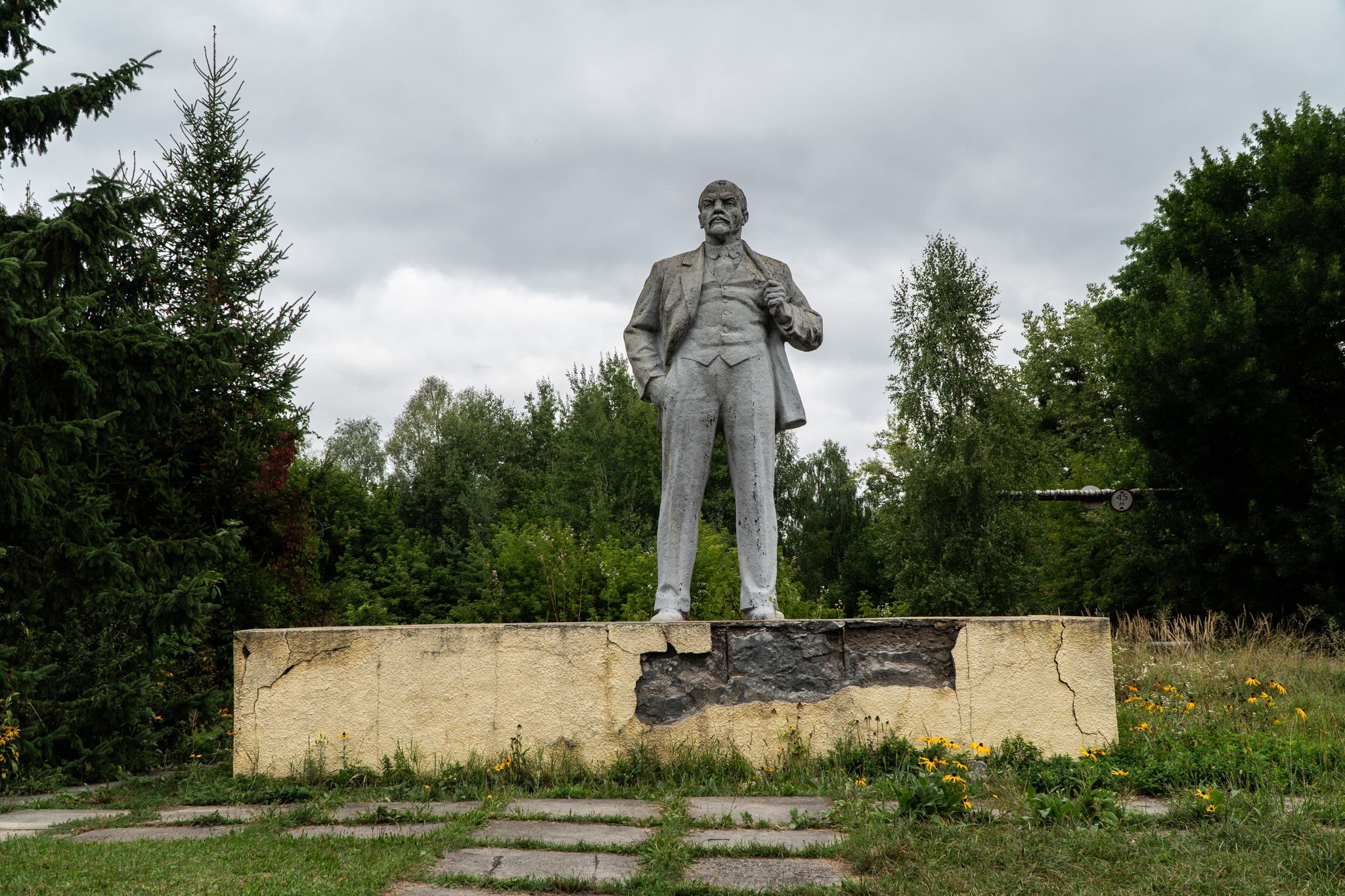 A statue of Lenin near the city center