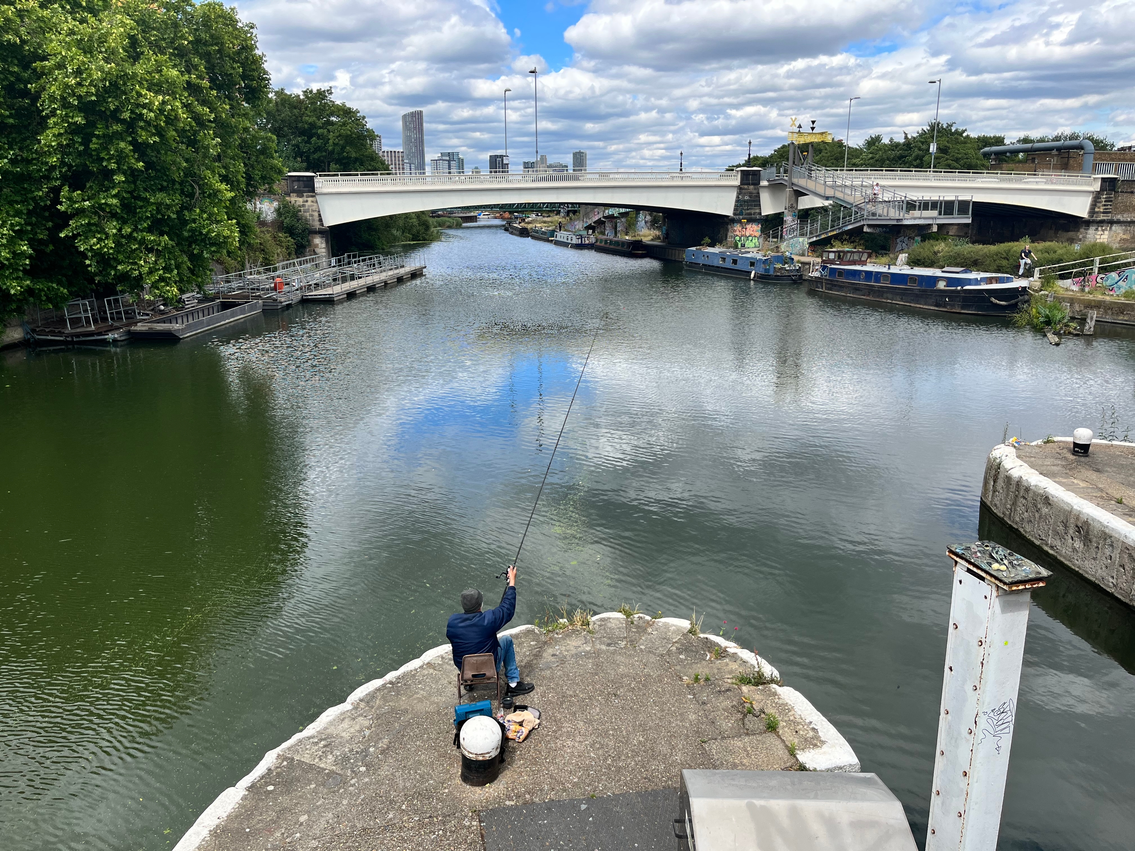 Apparently there is also people that like to fish here. I am not sure if I would eat the fish.