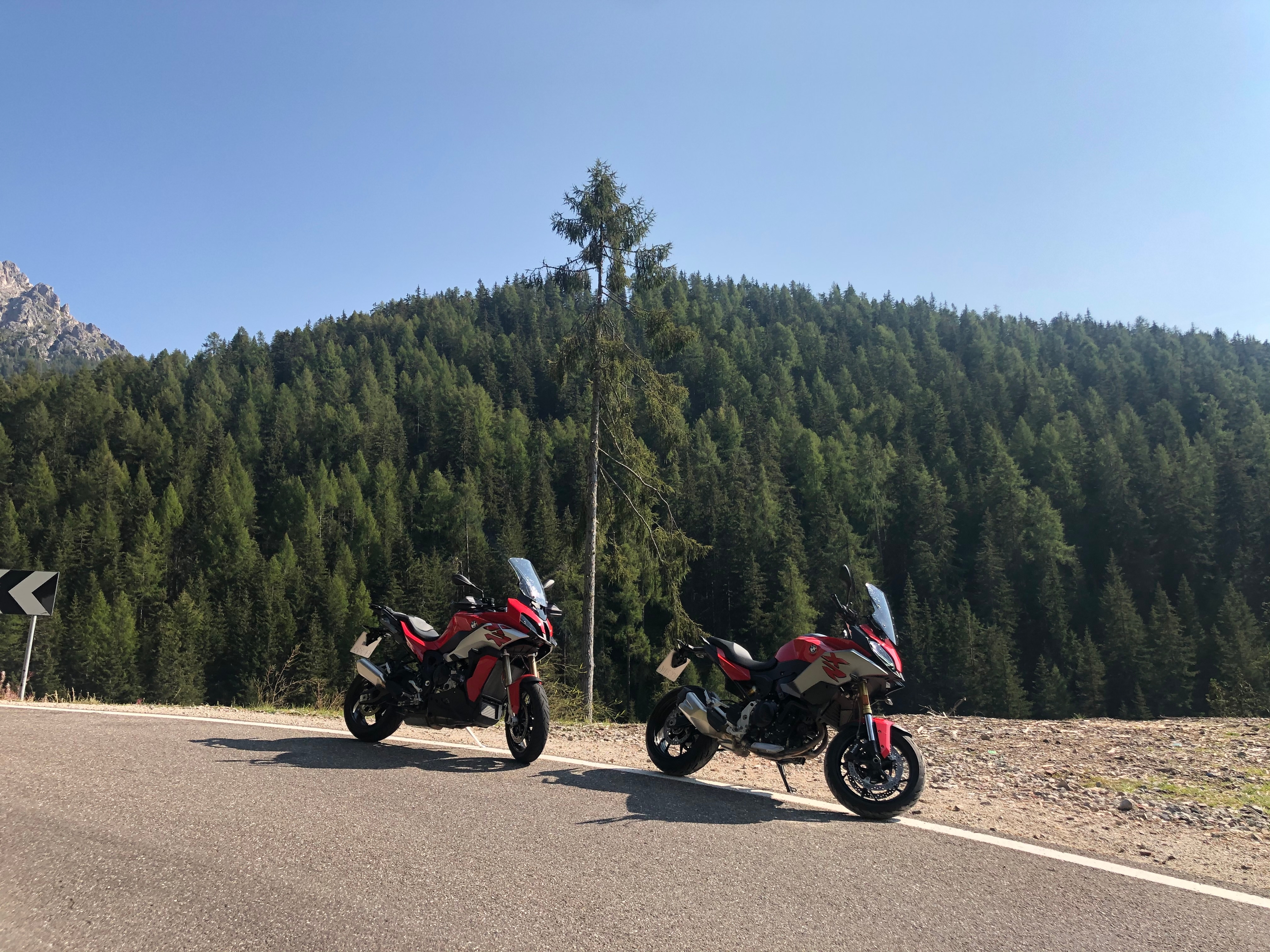 The motorcycles for this trip: BMW S1000XR and BMW F900XR