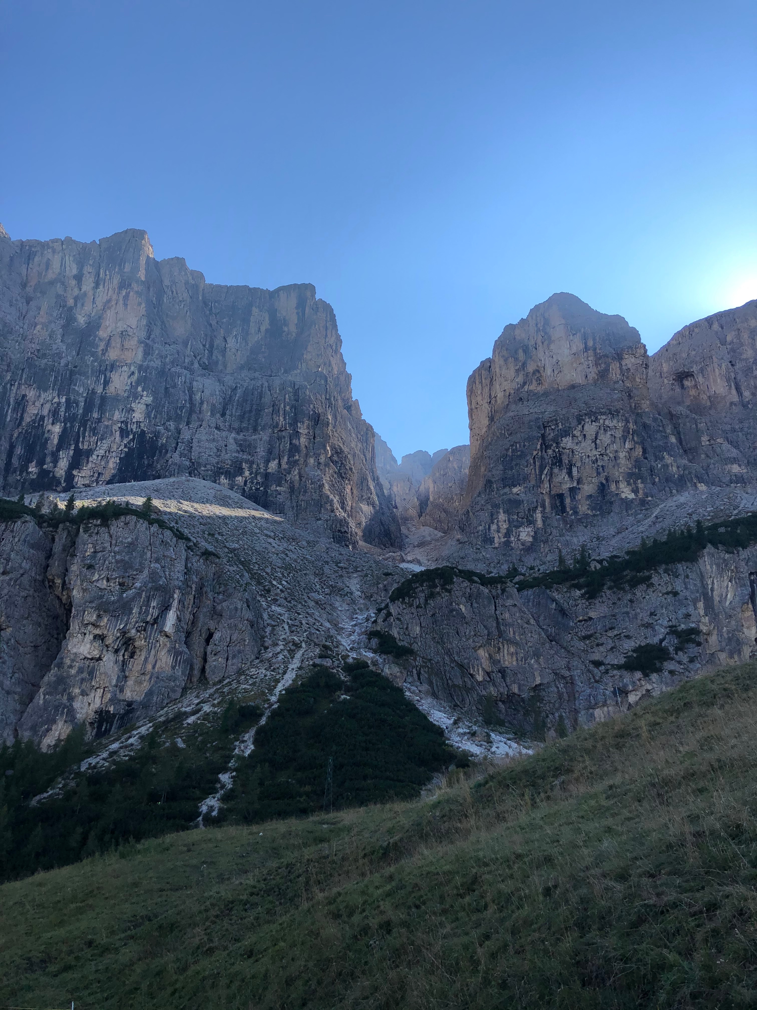 Crossing Sass Rigais in the Italian Dolomites