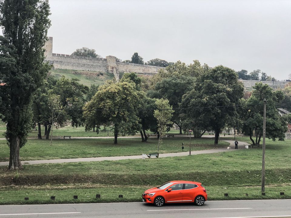 Kalemegdan Fortress and the 2019 Renault Clio.